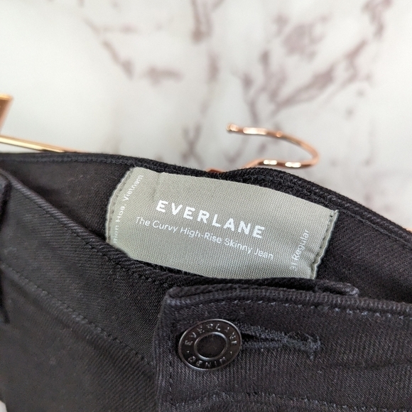 Everlane Denim Womens Black The Curvy High Rise Skinny Jean Crop NEW - Picture 6 of 16